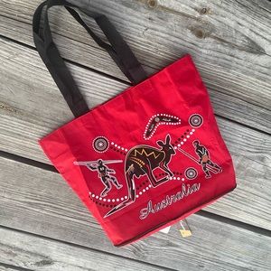 Australia Kangaroo Graphic Foldable Travel Vacation Beach Pool Bag Tote Shopper